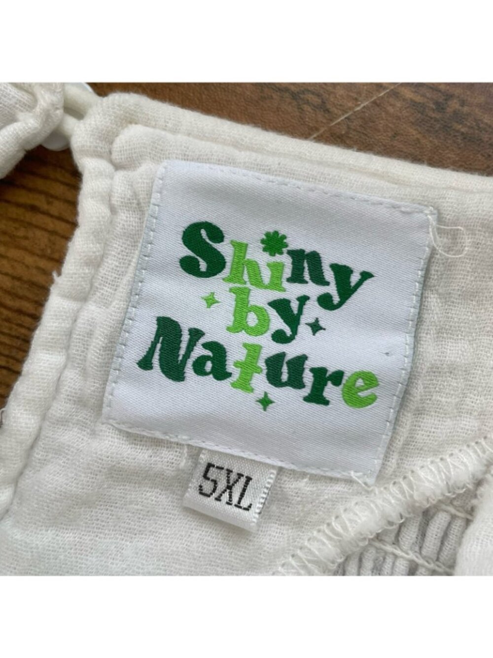 Shiny By Nature Womens Midi Dress 5XL White Cotton Gauze Smocked Minimalist - Picture 9 of 10